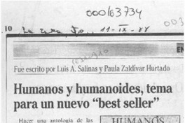 Humanos y humanoides, tema para un nuevo "best seller"  [artículo].