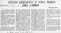 Lucía Lezaeta y una feria del libro  [artículo] José Pedro Lira.