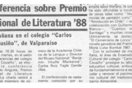 Conferencia sobre Premio Nacional de Literatura '88  [artículo].