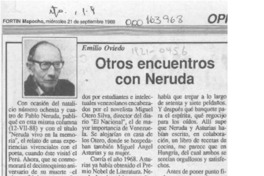 Otros encuentros con Neruda