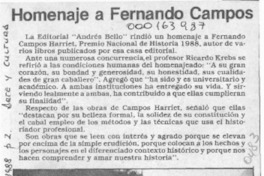 Homenaje a Fernando Campos  [artículo].