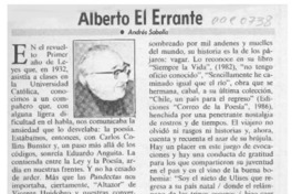 Alberto El Errante  [artículo] Andrés Sabella.