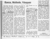 Baeza, Moltedo, Vásquez  [artículo] Adolfo Schwarzenberg.
