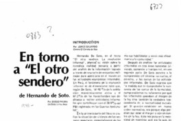 En torno a "El otro sendero"  [artículo] Diego Palma Desco [y] Jorge Gajardo.