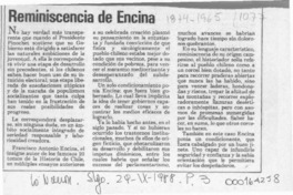 Reminiscencia de Encina  [artículo].