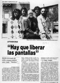 "Hay que liberar las pantallas"  [artículo] Roberto Brodsky.