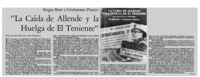 "La caída de Allende y la huelga de El Teniente"