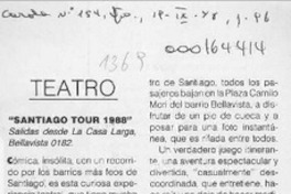 "Santiago tour 1988"  [artículo].
