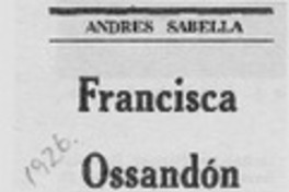 Francisca Ossandón