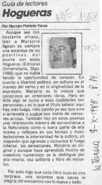 Hogueras  [artículo] Hernán Poblete Varas.