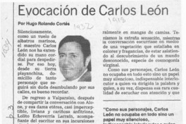 Evocación de Carlos León  [artículo] Hugo Rolando Cortés.