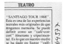 "Santiago tour 1988"  [artículo] Pedro Labra.