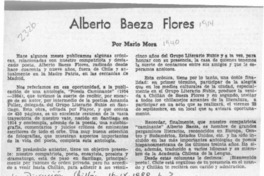 Alberto Baeza Flores  [artículo] Mario Mora.