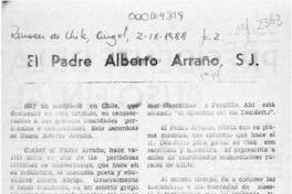 El padre Alberto Arraño, S. J.  [artículo] Rodolfo Núñez Durán.