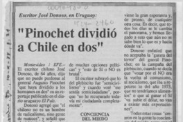 "Pinochet dividió a Chile en dos"  [artículo].