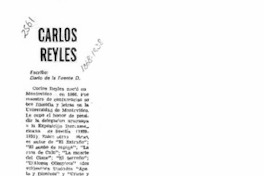 Carlos Reyles  [artículo] Darío de la Fuente D.