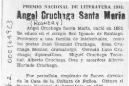 Angel Cruchaga Santa María  [artículo] Rosmery.