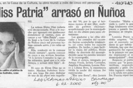 "Miss Patria" arrasó en Ñuñoa  [artículo] M. S.