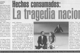 Hechos consumados, la tragedia nacional  [artículo] Marcela Fuentealba