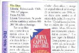 Nueva capital para Chile