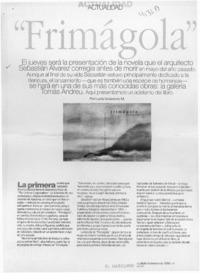 "Frimágola"  [artículo] Lucía Vodanovic M.