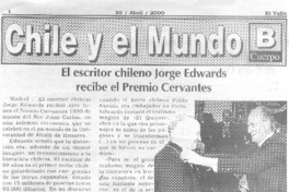 El Escritor chileno Jorge Edwards recibe el Premio Cervantes