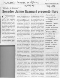 Senador Jaime Gazmuri presentó libro  [artículo]