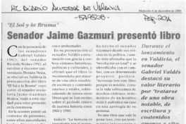 Senador Jaime Gazmuri presentó libro  [artículo]