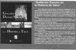 "Guillermo Donoso en la historia de Talca"  [artículo]