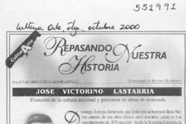José Victorino Lastarria  [artículo] Julio Sepúlveda Rondanelli