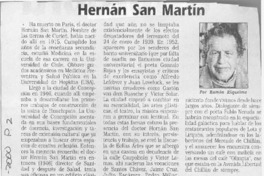 Hernán San Martín  [artículo] Ramón Riquelme