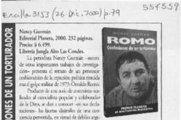 Romo, confesiones de un torturador  [artículo] Ricardo Bravo
