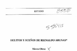 Delitos y sueños de Reinaldo Arenas  [artículo] Nieves Olcoz