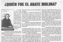 ¿Quién fue el Abate Molina?  [artículo]