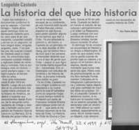 La historia del que hizo historia  [artículo] Pablo Núñez