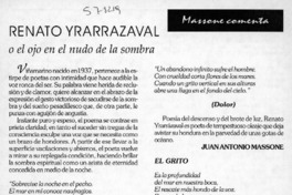 Renato Yrarrázaval  [artículo] Massone