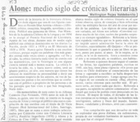 Alone, medio siglo de crónicas  [artículo] Wellington Rojas Valdebenito