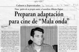 Preparan adaptación para cine de "Mala onda"  [artículo] Andrea González