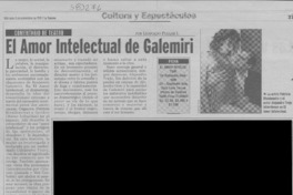 El amor intelectual de Galemiri  [artículo] Leopoldo Pulgar I.