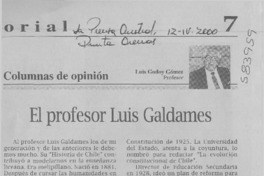 El profesor Luis Galdames  [artículo] Luis Godoy Gómez