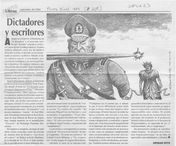 Dictadores y escritores  [artículo] Hernán Soto
