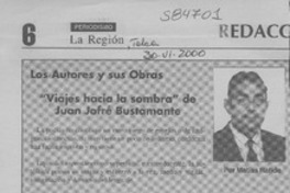 "Viajes hacia la sombra" de Juan Jofré Bustamante  [artículo] Matías Rafide Batarce