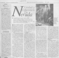Unidad y coherencia de Neruda  [artículo] Carolina Andonie Dracos