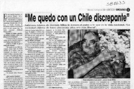 "Me quedo con un Chile discrepante"  [artículo] M. R. O.