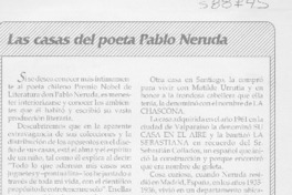 Las casas del poeta Pablo Neruda  [artículo] Angelina Soffía Schubert