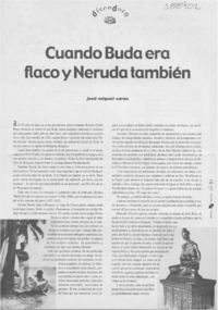 Cuando Buda era flaco y Neruda también  [artículo] José Miguel Varas