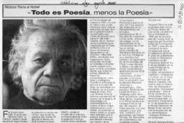 "Todo es poesía, menos la poesía"  [artículo] Ricardo Vergara Muñoz