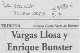 Vargas Llosa y Enrique Bunster