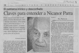 Claves para entender a Nicanor Parra  [artículo] Marcelo Sánchez R.