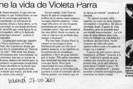 Llevan al cine la vida de Violeta Parra  [artículo] A. G.